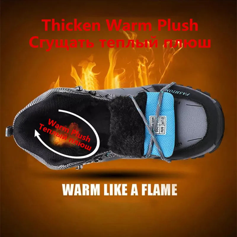 Waterproof Winter Leather Hiking Boots