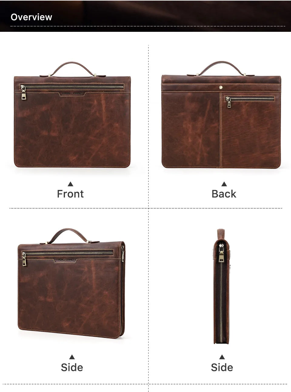 Macbook Pro Air 13 iPad Pro 13 12.9 Portfolio File Folder Cow Leather Cover Organizer Travel Business Office Document Briefcase