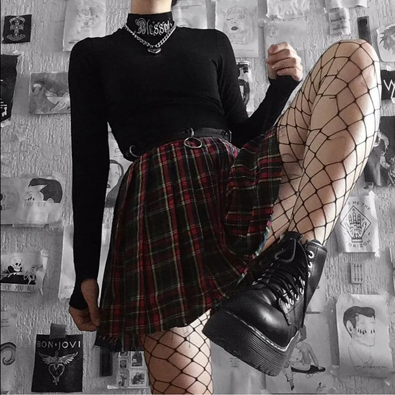Gothic Letter Embroidery Crop Top