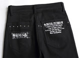 2026 Korean Fashion Red Plaid Patchwork Punk Rivet Men Slim Jeans Trousers Skull Letters Print Hip Hop Chain Denim Pants Spodnie