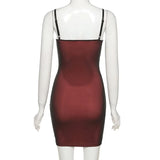 Women's Mesh Double-Layer Halter Bodycon Mini Dress