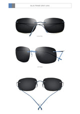 FONEX Titanium Rimless Polarized Sunglasses – Ultralight
