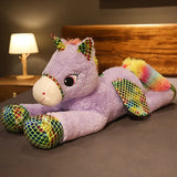 New Arrive High Quality 90-120CM Horse Plush Toys Stuffed Animal Doll Boys Girls  Birthday Gift Home Shop Decor Triver