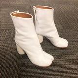 Luxury Leather Tabi Split Toe Ankle Boots - Women's High Heel