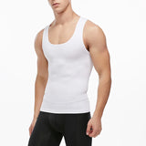 Mens Slimming Body Shaper Shapewear Abs Abdomen Compression Shirt to Hide Gynecomastia Moobs Workout Tank Tops Undershirts