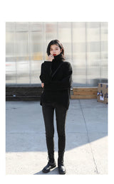Women's Relaxed Mock Neck Knit Sweater