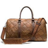 WESTAL Men's Travel Bags Hand Luggage Genuine Leather Duffle Bags Leather Luggage Travel Bag Suitcases Handbags big/Weekend Bag