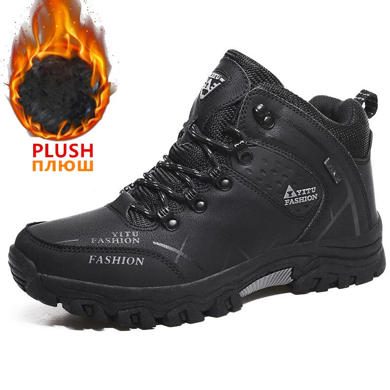 Waterproof Winter Leather Hiking Boots