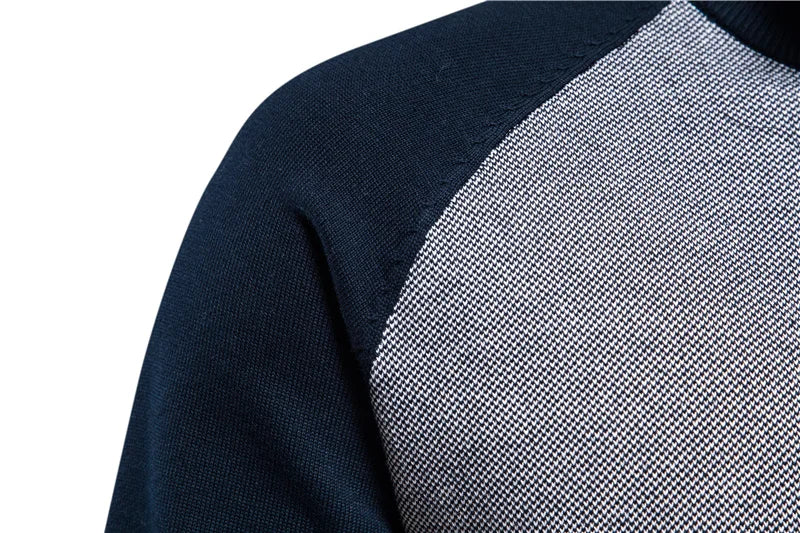 Spliced Streetwear Cardigan – High-Quality USA-Made Cotton Zip Sweater