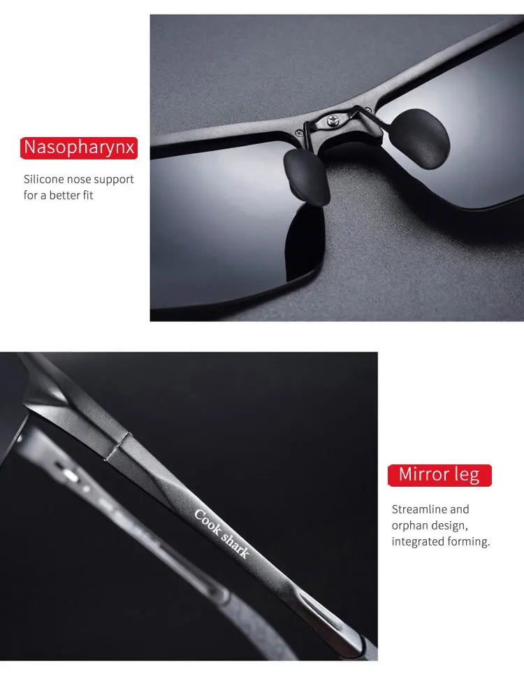 Cook Shark Polarized Aluminium Sunglasses for Men