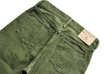 Saucezhan Men Jeans Vulcanization Olive Green 107 Selvedge Denim Jeans Men washed  Slim Fit 14 Oz  Zipper Fly