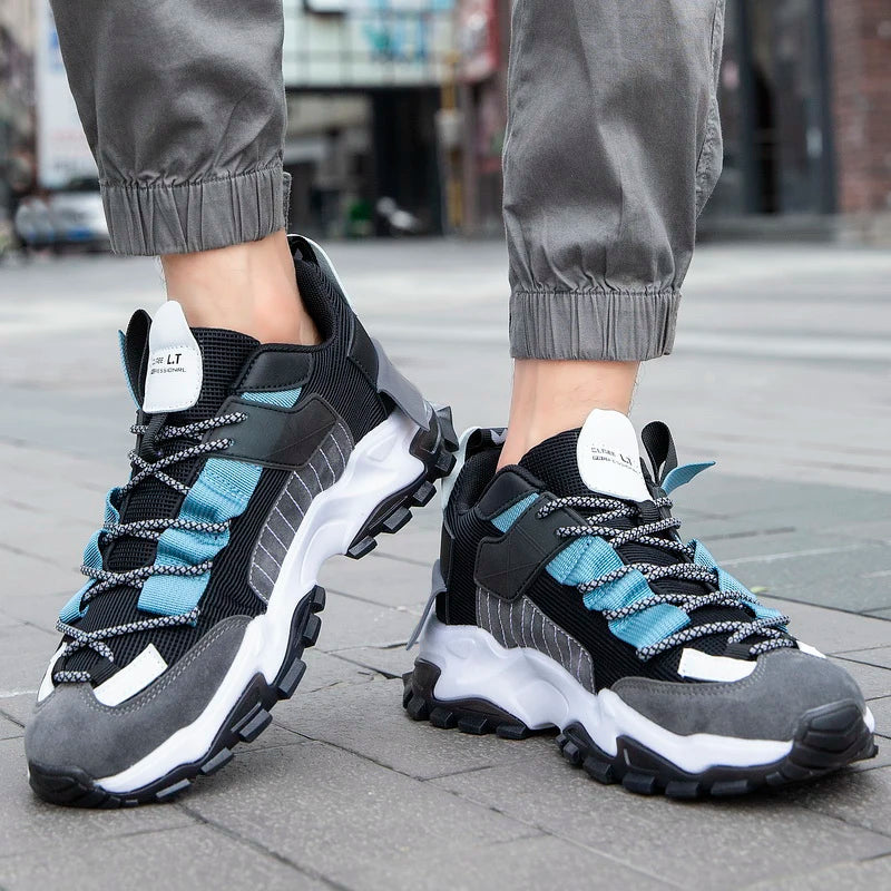 Men's Breathable Mesh Lace-Up Sneakers