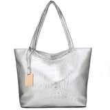 Women's Croc-Effect PU Leather Tote Bag