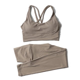 Women's Yoga Set with Sports Bra & High-Waist Leggings