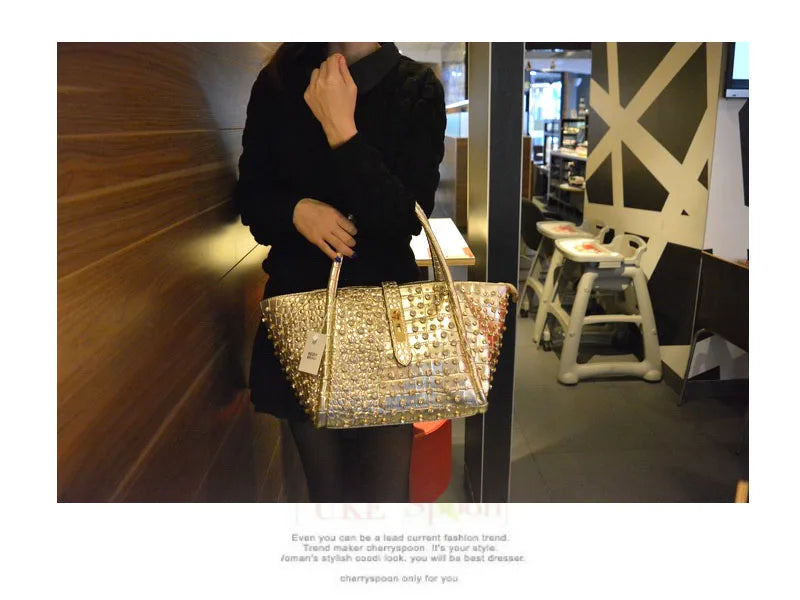 iPinee Rhinestones Crossbody Bags For Women Patent  Leather Luxury Handbags Women Bag Designer Ladies Messenger Bag Sac A Main