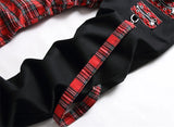 Men's Punk Patchwork Slim Denim Jeans