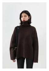Women's Relaxed Mock Neck Knit Sweater