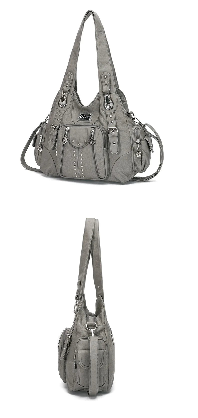 Vintage Bag Women Fashion Handbags PU Leather Shoulder Bags Female Satchel Big-capacity Shoulder Purse Bag Bolsa Feminina