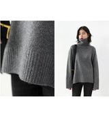 Women's Relaxed Mock Neck Knit Sweater