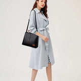 Luxury PU Leather Large Capacity Crossbody Bag – USA-Made Designer Women’s Travel Tote & Shoulder Satchel