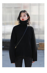 Women's Relaxed Mock Neck Knit Sweater