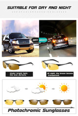 Top Anti-glare Day Night Vision Glasses For Driving Men Polarized Sunglasses Photochromic Driver Goggles Glasses zonnebril heren