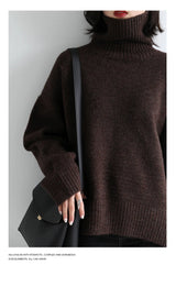 Women's Relaxed Mock Neck Knit Sweater