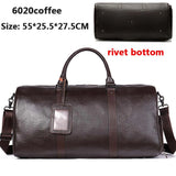 WESTAL Men's Travel Bags Hand Luggage Genuine Leather Duffle Bags Leather Luggage Travel Bag Suitcases Handbags big/Weekend Bag