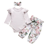 Baby Girl 3-Piece Outfit with Pants & Headband