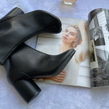 Luxury Leather Tabi Split Toe Ankle Boots - Women's High Heel