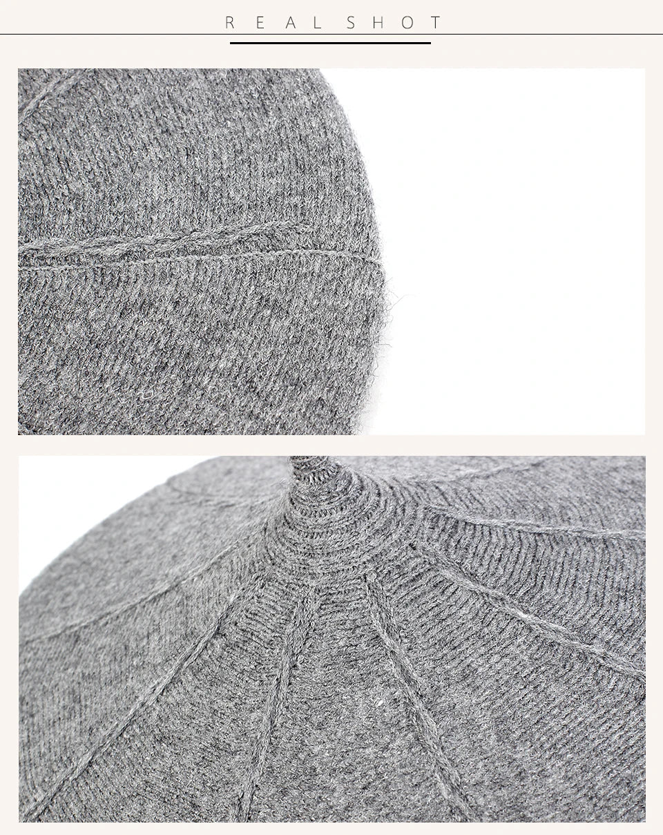 Women's Knit Beret with Oversized Pom Pom | Geebro
