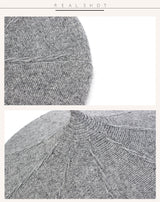 Women's Knit Beret with Oversized Pom Pom | Geebro