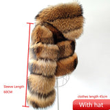 Luxury Women’s Real Raccoon & Fox Fur Jacket | Premium Winter Outerwear