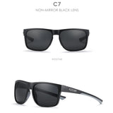 KDEAM New Polarized Men's Sunglasses Square Outdoor Photochromic Sun Glasses Women Non-Slip Nose Pad Full Accessories Included