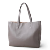 2023 New Women Deluxe Cowhide Genuine Leather Totes Handbag Lady Simple Soft Satchels Bag High Capacity Waterproof Shopping Bags