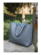 JAZZQ Reversible Genuine Leather Tote | First-Layer Cowhide