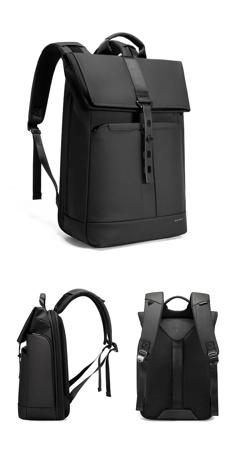 BANGE Unique Men Anti theft Waterproof Laptop Backpack 15.6 Inch Daily Work Business Backpack School back pack mochila for women