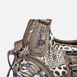 Angel Kiss Women Handbags Leopard Bag Top-handle Handbag Fashion Satchel Dumpling Pack Shoulder Bag Tote Bag Hobos Large Purse
