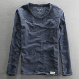 Men's Vintage Bamboo Cotton Long Sleeve Tee