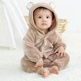 Adorable Animal Cartoon Baby Winter Rompers