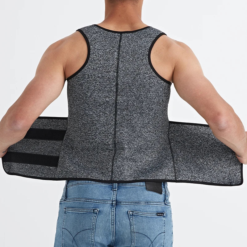 Men Body Shaper Waist Trainer Sauna Suit Sweat Vest Slimming Underwear Weight Loss Shirt Fat Burner Workout Tank Tops Shapewear