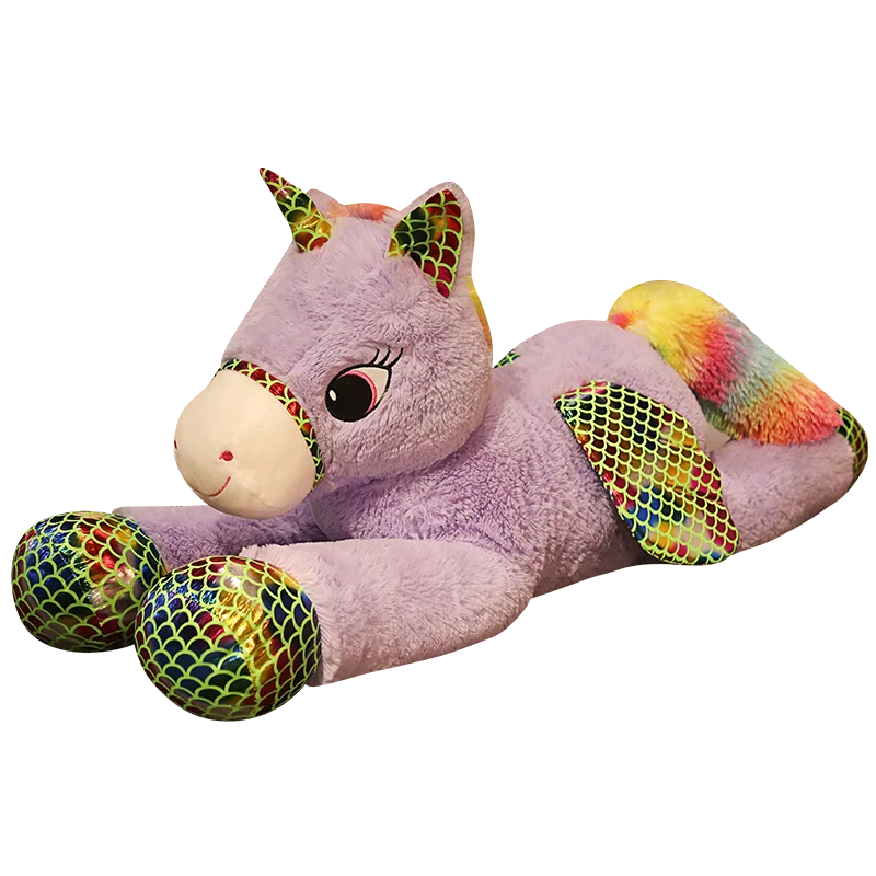 New Arrive High Quality 90-120CM Horse Plush Toys Stuffed Animal Doll Boys Girls  Birthday Gift Home Shop Decor Triver