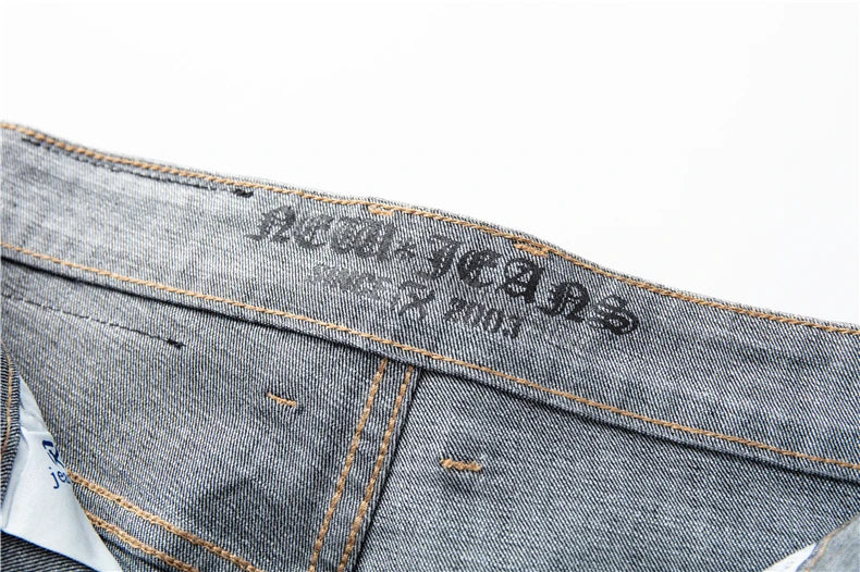 2025 Autumn New Men Regular Fit Stretch Jeans Classic Style Smoky Gray Fashion Casual Denim Pants Male Brand Trousers Blue