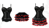 Women's Corset Dress with Straps & Lace | Plus Size Bustier Set