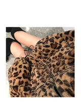Women's Leopard Print Faux Fur Jacket