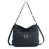 Zency Soft Cowhide Leather Winter Women's Shoulder Bag Casual Commuter High Capacity Female Crossbody Handbag Vintage Shopper