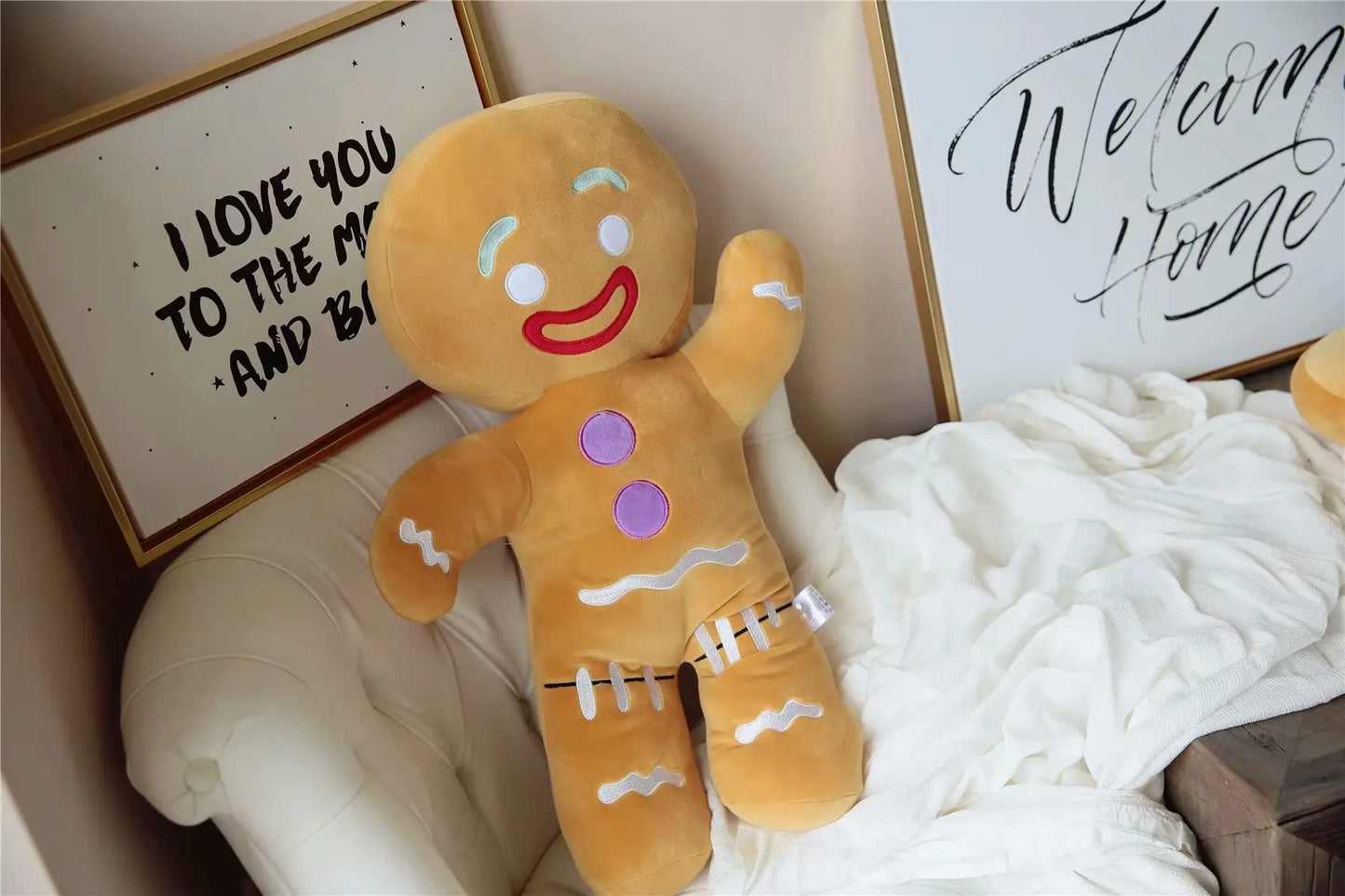 Gingerbread Man Plush Toy – Soft Stuffed Doll Gift