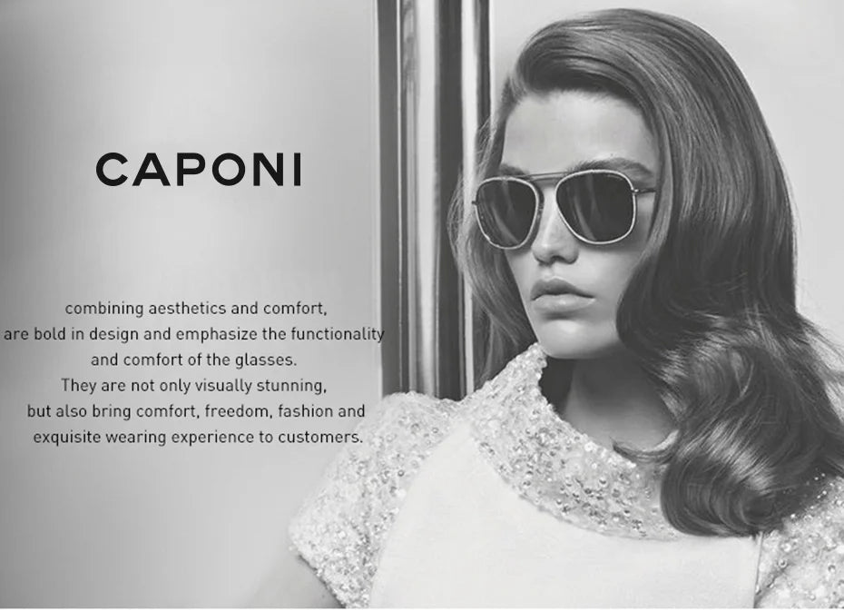 CAPONI Cat Eye Polarized Sunglasses for Women