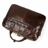 Men Briefcase Genuine Leather Laptop Bag 14 15.6" PC Doctor Lawyer Computer Bag Cowhide Male Briefcase Leather Men Business Bag