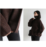Women's Relaxed Mock Neck Knit Sweater